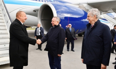 İlham Əliyev Rusiyaya işgüzar səfər edib