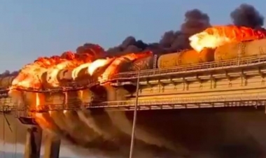 Rusiyanın “qırmızı xətt”i keçildi: Krımda partlayış və yanğın –