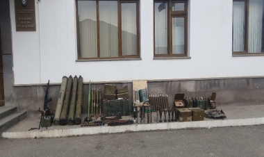 İşğaldan azad edilmiş ərazidə xeyli sayda silah-sursat aşkarlanıb