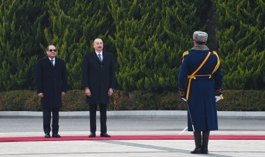 Misir Prezidentinin Bakıda rəsmi qarşılanma mərasimi olub